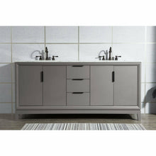 Load image into Gallery viewer, Water Creation Elizabeth 72-Inch Double Sink Carrara White Marble Vanity In Cashmere Grey With Matching Mirror(s) and F2-0012-03-TL Lavatory Faucet(s)- Water Creation