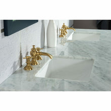Load image into Gallery viewer, Water Creation Elizabeth 72-Inch Double Sink Carrara White Marble Vanity In Monarch Blue  With F2-0013-06-FX Lavatory Faucet(s)- Water Creation