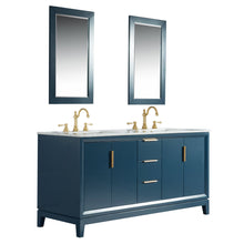 Load image into Gallery viewer, Water Creation Elizabeth 72-Inch Double Sink Carrara White Marble Vanity In Monarch Blue With Matching Mirror(s) and F2-0012-06-TL Lavatory Faucet(s)- Water Creation