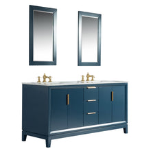 Load image into Gallery viewer, Water Creation Elizabeth 72-Inch Double Sink Carrara White Marble Vanity In Monarch Blue With Matching Mirror(s) and F2-0013-06-FX Lavatory Faucet(s)- Water Creation