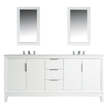 Load image into Gallery viewer, Water Creation Elizabeth 72-Inch Double Sink Carrara White Marble Vanity In Pure White With Matching Mirror(s)- Water Creation
