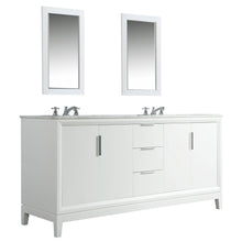 Load image into Gallery viewer, Water Creation Elizabeth 72-Inch Double Sink Carrara White Marble Vanity In Pure White With Matching Mirror(s)- Water Creation