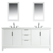 Load image into Gallery viewer, Water Creation Elizabeth 72-Inch Double Sink Carrara White Marble Vanity In Pure White With Matching Mirror(s) and F2-0012-01-TL Lavatory Faucet(s)- Water Creation