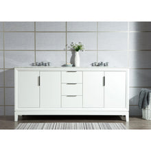 Load image into Gallery viewer, Water Creation Elizabeth 72-Inch Double Sink Carrara White Marble Vanity In Pure White With Matching Mirror(s)- Water Creation