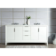 Load image into Gallery viewer, Water Creation Elizabeth 72-Inch Double Sink Carrara White Marble Vanity In Pure White With Matching Mirror(s) and F2-0009-01-BX Lavatory Faucet(s)- Water Creation