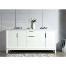 Load image into Gallery viewer, Water Creation Elizabeth 72-Inch Double Sink Carrara White Marble Vanity In Pure White  With F2-0009-01-BX Lavatory Faucet(s)- Water Creation