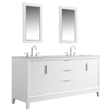 Load image into Gallery viewer, Water Creation Elizabeth 72-Inch Double Sink Carrara White Marble Vanity In Pure White With Matching Mirror(s) and F2-0012-01-TL Lavatory Faucet(s)- Water Creation