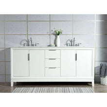 Load image into Gallery viewer, Water Creation Elizabeth 72-Inch Double Sink Carrara White Marble Vanity In Pure White With Matching Mirror(s) and F2-0012-01-TL Lavatory Faucet(s)- Water Creation