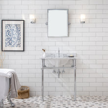 Load image into Gallery viewer, Water Creation Embassy 30 Inch Wide Single Wash Stand, P-Trap, Counter Top with Basin, F2-0012 Faucet and Mirror included in Chrome Finish- Water Creation