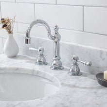 Load image into Gallery viewer, Water Creation Embassy 30 Inch Wide Single Wash Stand, P-Trap, Counter Top with Basin, and F2-0012 Faucet included in Chrome Finish- Water Creation