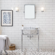 Load image into Gallery viewer, Water Creation Embassy 30 Inch Wide Single Wash Stand, P-Trap, Counter Top with Basin, and F2-0013 Faucet included in Chrome Finish- Water Creation