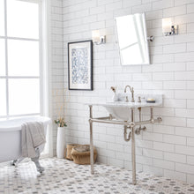 Load image into Gallery viewer, Water Creation Embassy 30 Inch Wide Single Wash Stand, P-Trap, Counter Top with Basin, and F2-0012 Faucet included in Polished Nickel (PVD) Finish- Water Creation