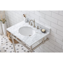Load image into Gallery viewer, Water Creation Embassy 30 Inch Wide Single Wash Stand, P-Trap, Counter Top with Basin, and F2-0012 Faucet included in Polished Nickel (PVD) Finish- Water Creation
