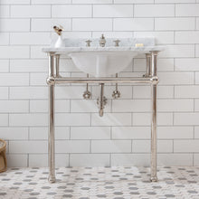 Load image into Gallery viewer, Water Creation Embassy 30 Inch Wide Single Wash Stand, P-Trap, Counter Top with Basin, and F2-0013 Faucet included in Polished Nickel (PVD) Finish- Water Creation