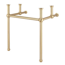 Load image into Gallery viewer, Water Creation Embassy 30 Inch Wide Single Wash Stand, P-Trap, and Counter Top with Basin included in Satin Gold Finish- Water Creation