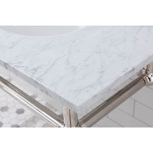 Load image into Gallery viewer, Water Creation Embassy 60 Inch Wide Double Wash Stand, P-Trap, Counter Top with Basin, F2-0012 Faucet and Mirror included in Polished Nickel (PVD) Finish- Water Creation