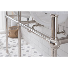 Load image into Gallery viewer, Water Creation Embassy 60 Inch Wide Double Wash Stand, P-Trap, Counter Top with Basin, and F2-0012 Faucet included in Polished Nickel (PVD) Finish- Water Creation