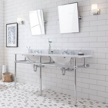Load image into Gallery viewer, Water Creation Embassy 72 Inch Wide Double Wash Stand and P-Trap included in Chrome Finish- Water Creation
