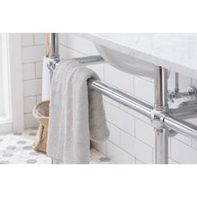 Load image into Gallery viewer, Water Creation Embassy 72 Inch Wide Double Wash Stand, P-Trap, Counter Top with Basin, F2-0012 Faucet and Mirror included in Chrome Finish- Water Creation