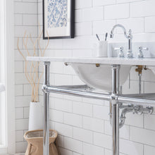 Load image into Gallery viewer, Water Creation Embassy 72 Inch Wide Double Wash Stand, P-Trap, Counter Top with Basin, F2-0012 Faucet and Mirror included in Chrome Finish- Water Creation