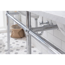 Load image into Gallery viewer, Water Creation Embassy 72 Inch Wide Double Wash Stand, P-Trap, Counter Top with Basin, F2-0012 Faucet and Mirror included in Chrome Finish- Water Creation