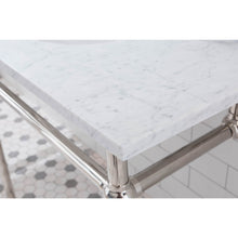 Load image into Gallery viewer, Water Creation Embassy 72 Inch Wide Double Wash Stand, P-Trap, Counter Top with Basin, F2-0009 Faucet and Mirror included in Polished Nickel (PVD) Finish- Water Creation