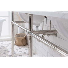 Load image into Gallery viewer, Water Creation Embassy 72 Inch Wide Double Wash Stand, P-Trap, Counter Top with Basin, and F2-0012 Faucet included in Polished Nickel (PVD) Finish- Water Creation