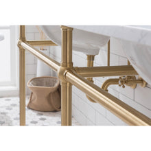 Load image into Gallery viewer, Water Creation Embassy 72 Inch Wide Double Wash Stand, P-Trap, Counter Top with Basin, F2-0012 Faucet and Mirror included in Satin Gold Finish- Water Creation
