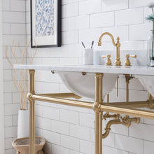 Load image into Gallery viewer, Water Creation Embassy 72 Inch Wide Double Wash Stand and P-Trap included in Satin Gold Finish- Water Creation