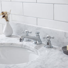 Load image into Gallery viewer, Water Creation Empire 30 Inch Wide Single Wash Stand, P-Trap, Counter Top with Basin, F2-0009 Faucet and Mirror included in Chrome Finish- Water Creation