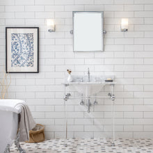 Load image into Gallery viewer, Water Creation Empire 30 Inch Wide Single Wash Stand, P-Trap, Counter Top with Basin, F2-0012 Faucet and Mirror included in Chrome Finish- Water Creation