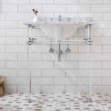 Load image into Gallery viewer, Water Creation Empire 30 Inch Wide Single Wash Stand, P-Trap, Counter Top with Basin, F2-0013 Faucet and Mirror included in Chrome Finish- Water Creation