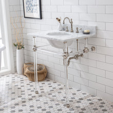 Load image into Gallery viewer, Water Creation Empire 30 Inch Wide Single Wash Stand, P-Trap, Counter Top with Basin, and F2-0012 Faucet included in Polished Nickel (PVD) Finish- Water Creation