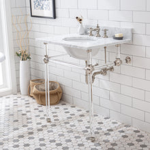 Load image into Gallery viewer, Water Creation Empire 30 Inch Wide Single Wash Stand, P-Trap, Counter Top with Basin, and F2-0013 Faucet included in Polished Nickel (PVD) Finish- Water Creation