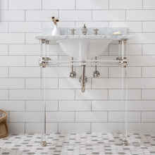 Load image into Gallery viewer, Water Creation Empire 30 Inch Wide Single Wash Stand, P-Trap, Counter Top with Basin, F2-0013 Faucet and Mirror included in Polished Nickel (PVD) Finish- Water Creation