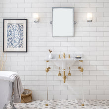 Load image into Gallery viewer, Water Creation Empire 30 Inch Wide Single Wash Stand, P-Trap, Counter Top with Basin, and F2-0013 Faucet included in Satin Gold Finish- Water Creation