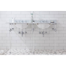 Load image into Gallery viewer, Water Creation Empire 60 Inch Wide Double Wash Stand Only in Chrome Finish- Water Creation