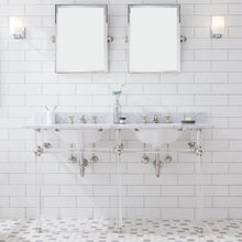 Load image into Gallery viewer, Water Creation Empire 60 Inch Wide Double Wash Stand, P-Trap, and Counter Top with Basin included in Polished Nickel (PVD) Finish- Water Creation