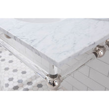 Load image into Gallery viewer, Water Creation Empire 60 Inch Wide Double Wash Stand, P-Trap, Counter Top with Basin, F2-0012 Faucet and Mirror included in Polished Nickel (PVD) Finish- Water Creation