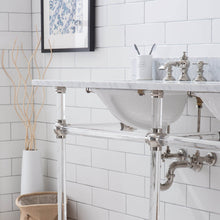 Load image into Gallery viewer, Water Creation Empire 60 Inch Wide Double Wash Stand, P-Trap, Counter Top with Basin, F2-0013 Faucet and Mirror included in Polished Nickel (PVD) Finish- Water Creation