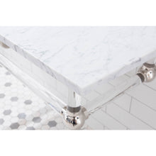 Load image into Gallery viewer, Water Creation Empire 60 Inch Wide Double Wash Stand, P-Trap, Counter Top with Basin, and F2-0013 Faucet included in Polished Nickel (PVD) Finish- Water Creation