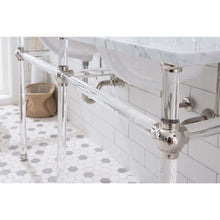 Load image into Gallery viewer, Water Creation Empire 60 Inch Wide Double Wash Stand, P-Trap, Counter Top with Basin, F2-0013 Faucet and Mirror included in Polished Nickel (PVD) Finish- Water Creation