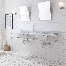 Load image into Gallery viewer, Water Creation Empire 72 Inch Wide Double Wash Stand, P-Trap, and Counter Top with Basin included in Chrome Finish- Water Creation