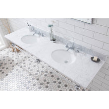 Load image into Gallery viewer, Water Creation Empire 72 Inch Wide Double Wash Stand Only in Chrome Finish- Water Creation