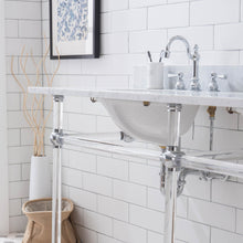 Load image into Gallery viewer, Water Creation Empire 72 Inch Wide Double Wash Stand, P-Trap, Counter Top with Basin, and F2-0012 Faucet included in Chrome Finish- Water Creation