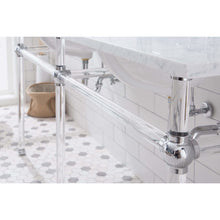 Load image into Gallery viewer, Water Creation Empire 72 Inch Wide Double Wash Stand, P-Trap, Counter Top with Basin, F2-0012 Faucet and Mirror included in Chrome Finish- Water Creation