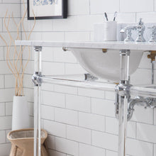 Load image into Gallery viewer, Water Creation Empire 72 Inch Wide Double Wash Stand, P-Trap, Counter Top with Basin, and F2-0013 Faucet included in Chrome Finish- Water Creation