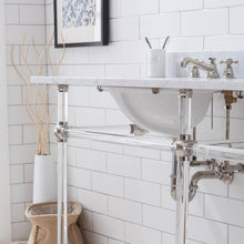 Load image into Gallery viewer, Water Creation Empire 72 Inch Wide Double Wash Stand, P-Trap, Counter Top with Basin, F2-0009 Faucet and Mirror included in Polished Nickel (PVD) Finish- Water Creation