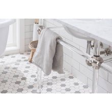 Load image into Gallery viewer, Water Creation Empire 72 Inch Wide Double Wash Stand, P-Trap, Counter Top with Basin, F2-0009 Faucet and Mirror included in Polished Nickel (PVD) Finish- Water Creation