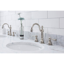 Load image into Gallery viewer, Water Creation Empire 72 Inch Wide Double Wash Stand, P-Trap, Counter Top with Basin, F2-0012 Faucet and Mirror included in Polished Nickel (PVD) Finish- Water Creation